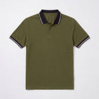 Men's Contrast Collar Polo Shirt