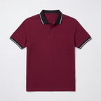 Men's Contrast Collar Polo Shirt