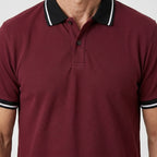 Men's Contrast Collar Polo Shirt