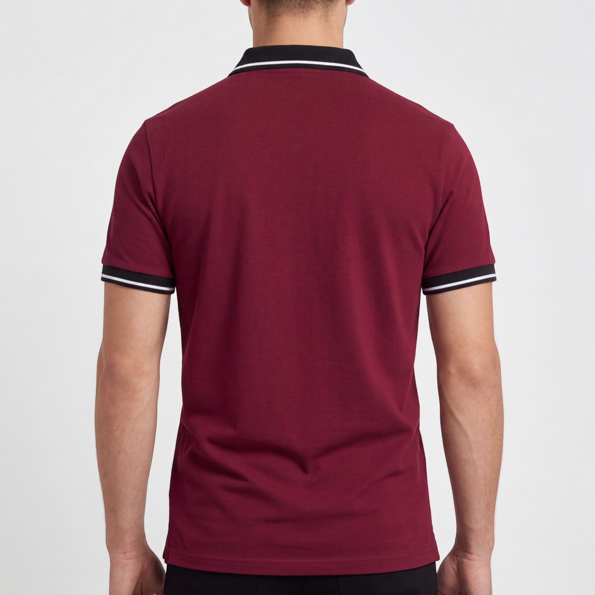 Men's Contrast Collar Polo Shirt