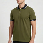 Men's Contrast Collar Polo Shirt