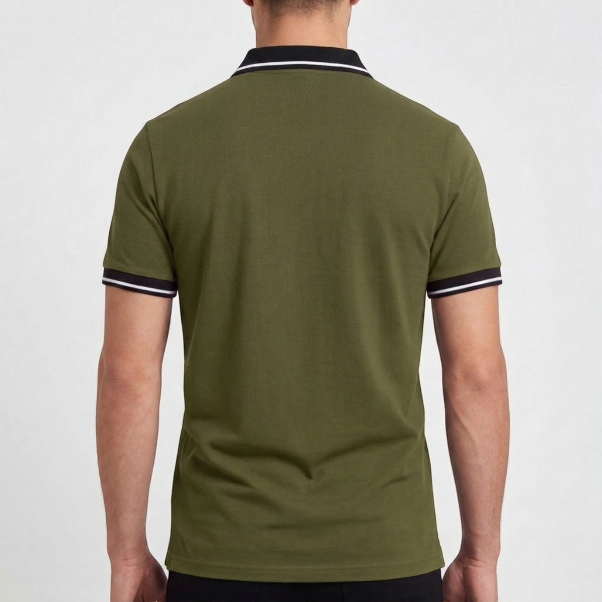 Men's Contrast Collar Polo Shirt