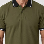 Men's Contrast Collar Polo Shirt