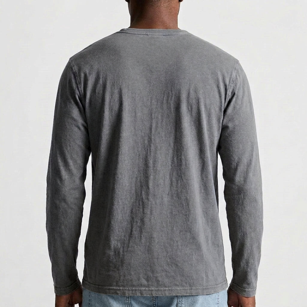 Men's Long Sleeve Henley Shirt