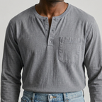 Men's Long Sleeve Henley Shirt