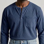 Men's Long Sleeve Henley Shirt