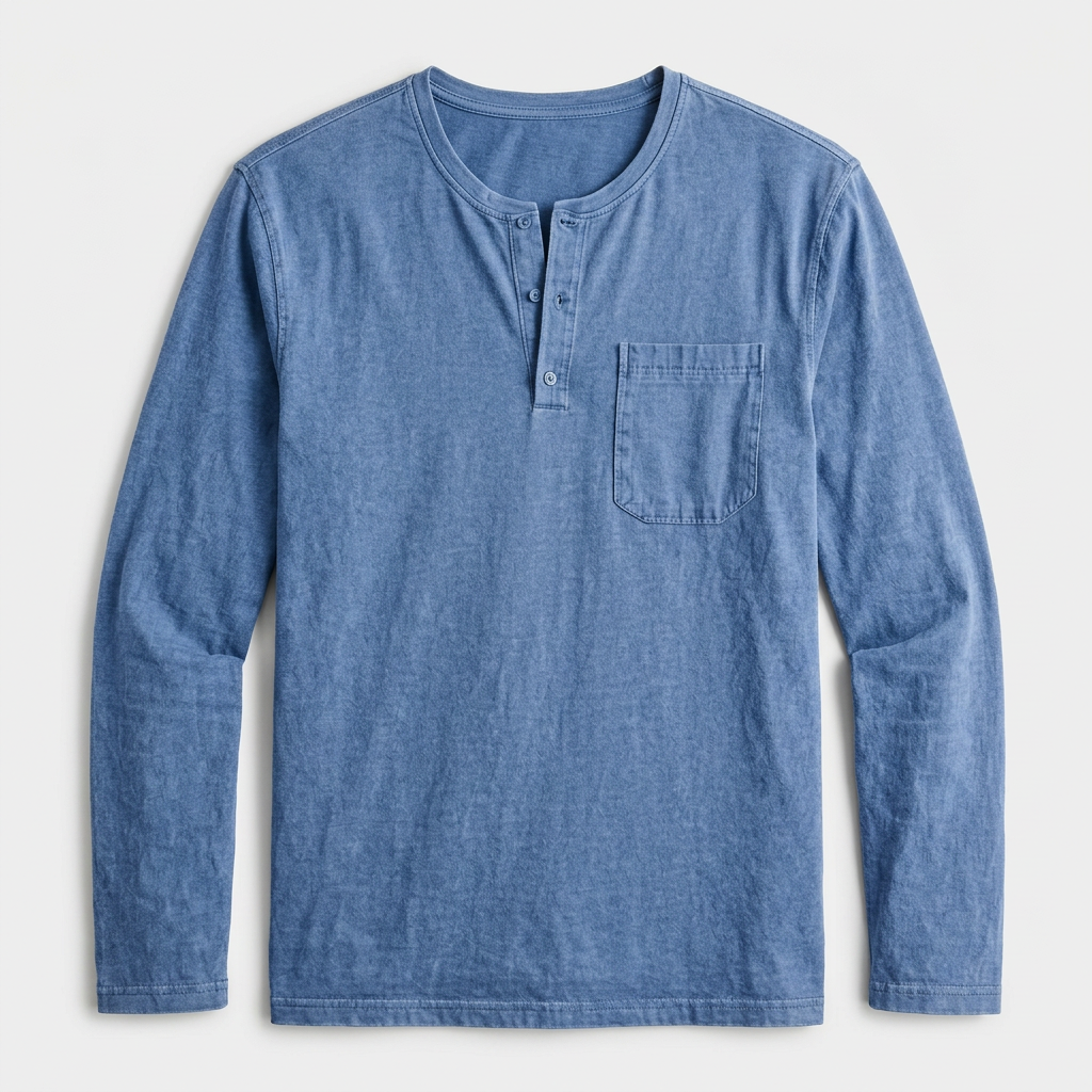 Men's Long Sleeve Henley Shirt