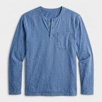 Men's Long Sleeve Henley Shirt