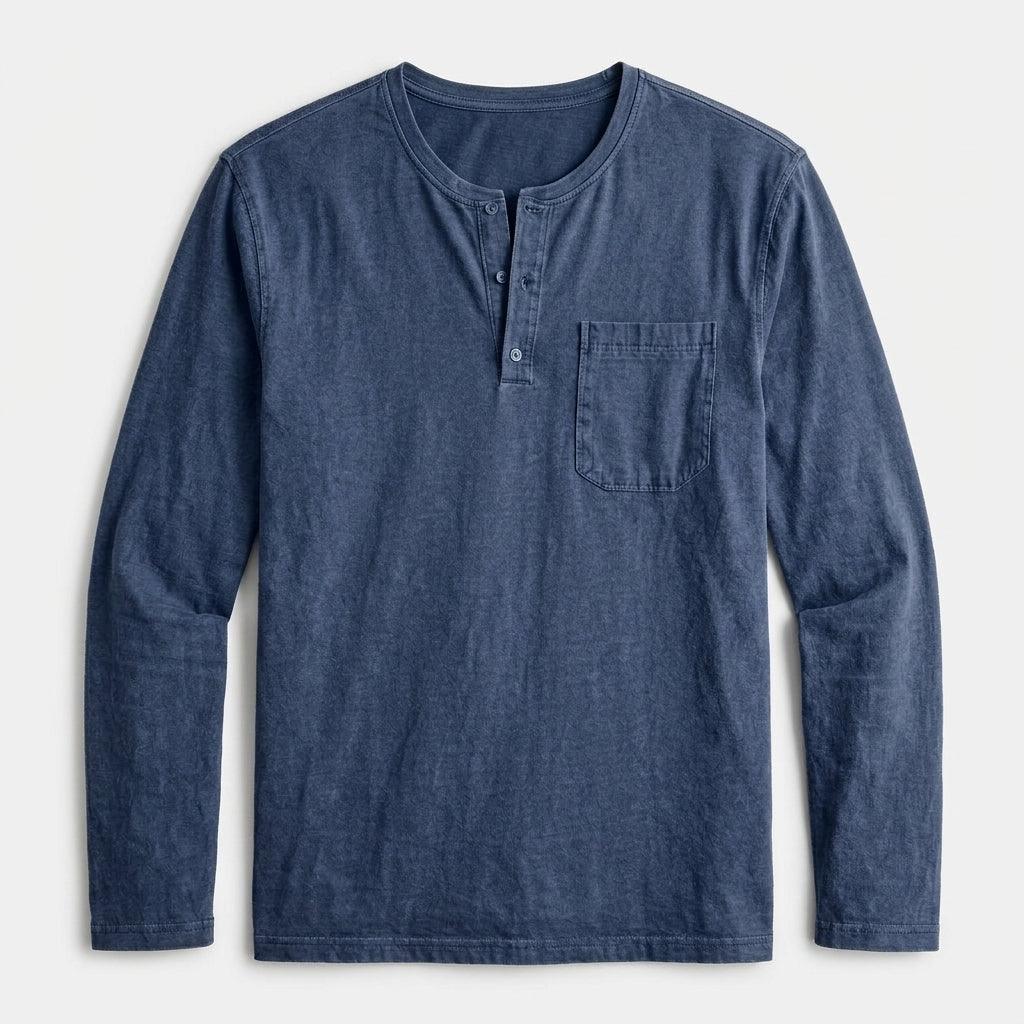 Men's Long Sleeve Henley Shirt