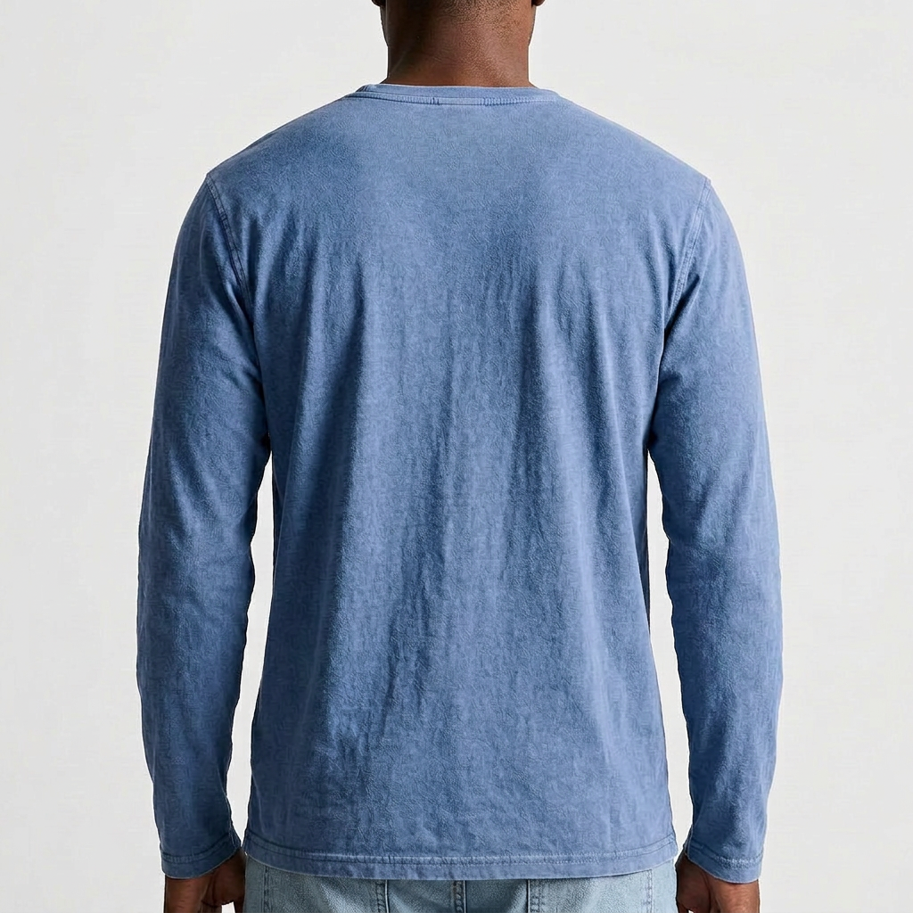 Men's Long Sleeve Henley Shirt