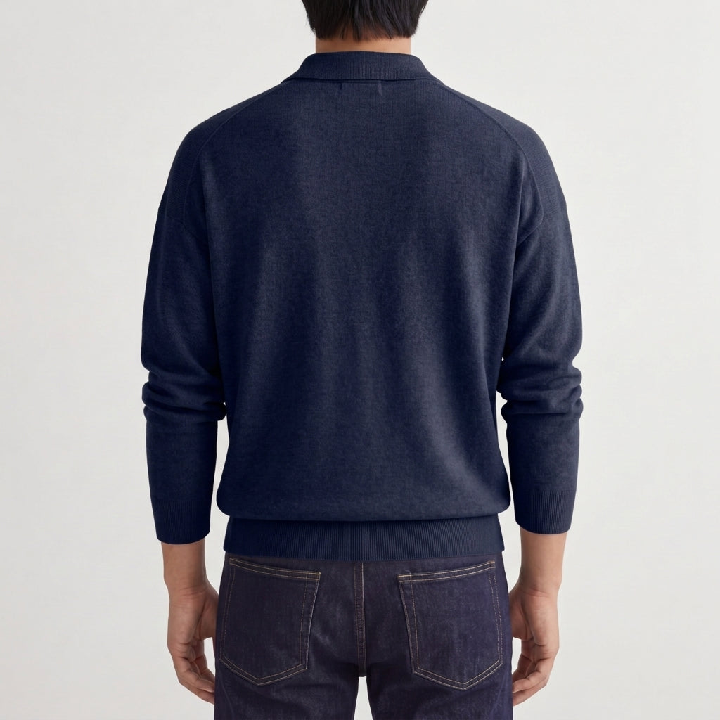 Men's Oversized Polo Sweater