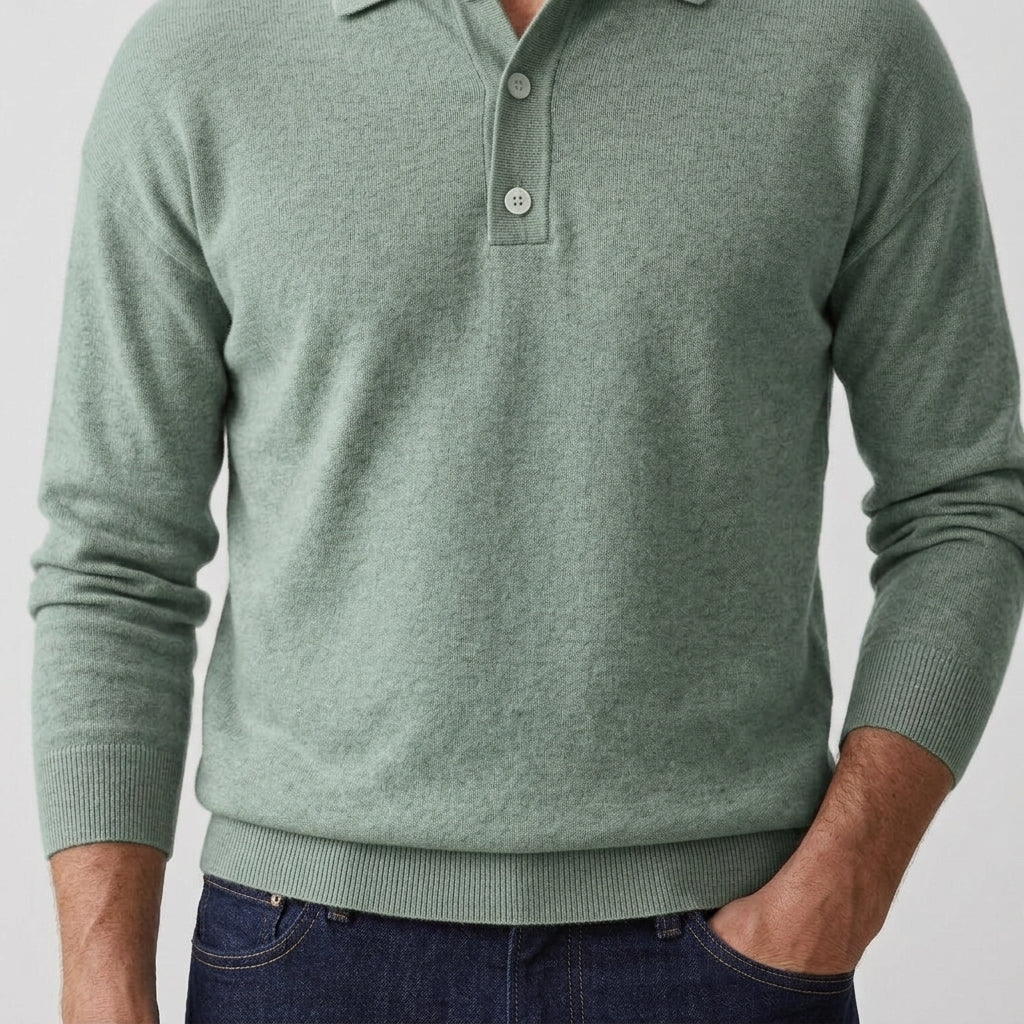 Men's Oversized Polo Sweater