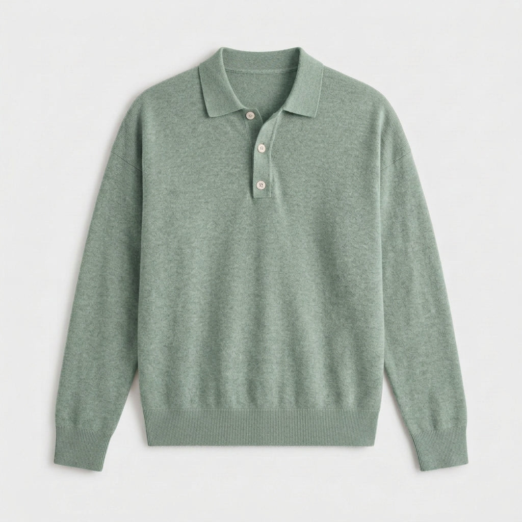 Men's Oversized Polo Sweater