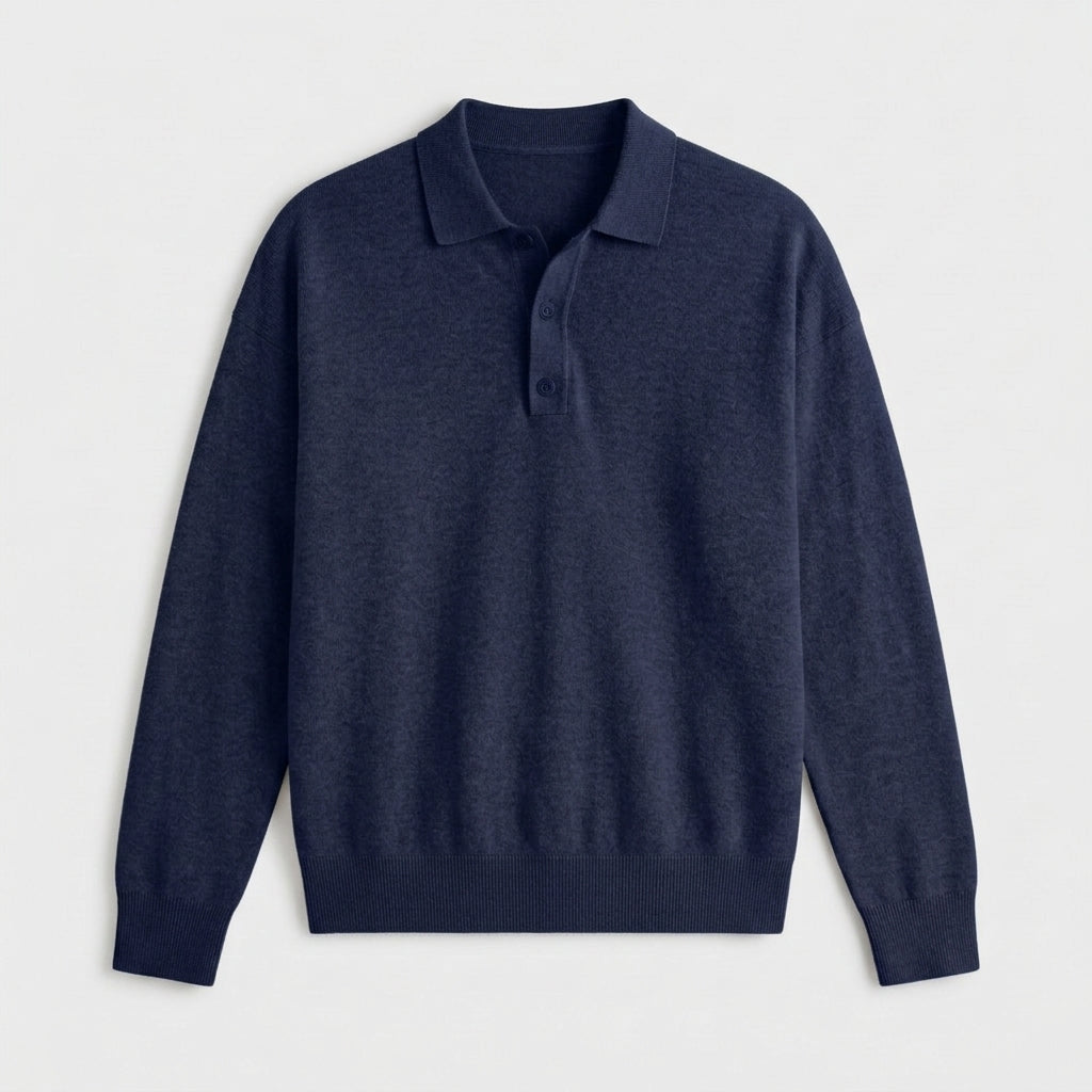 Men's Oversized Polo Sweater