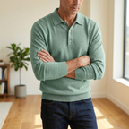Men's Oversized Polo Sweater