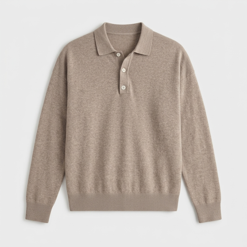 Men's Oversized Polo Sweater