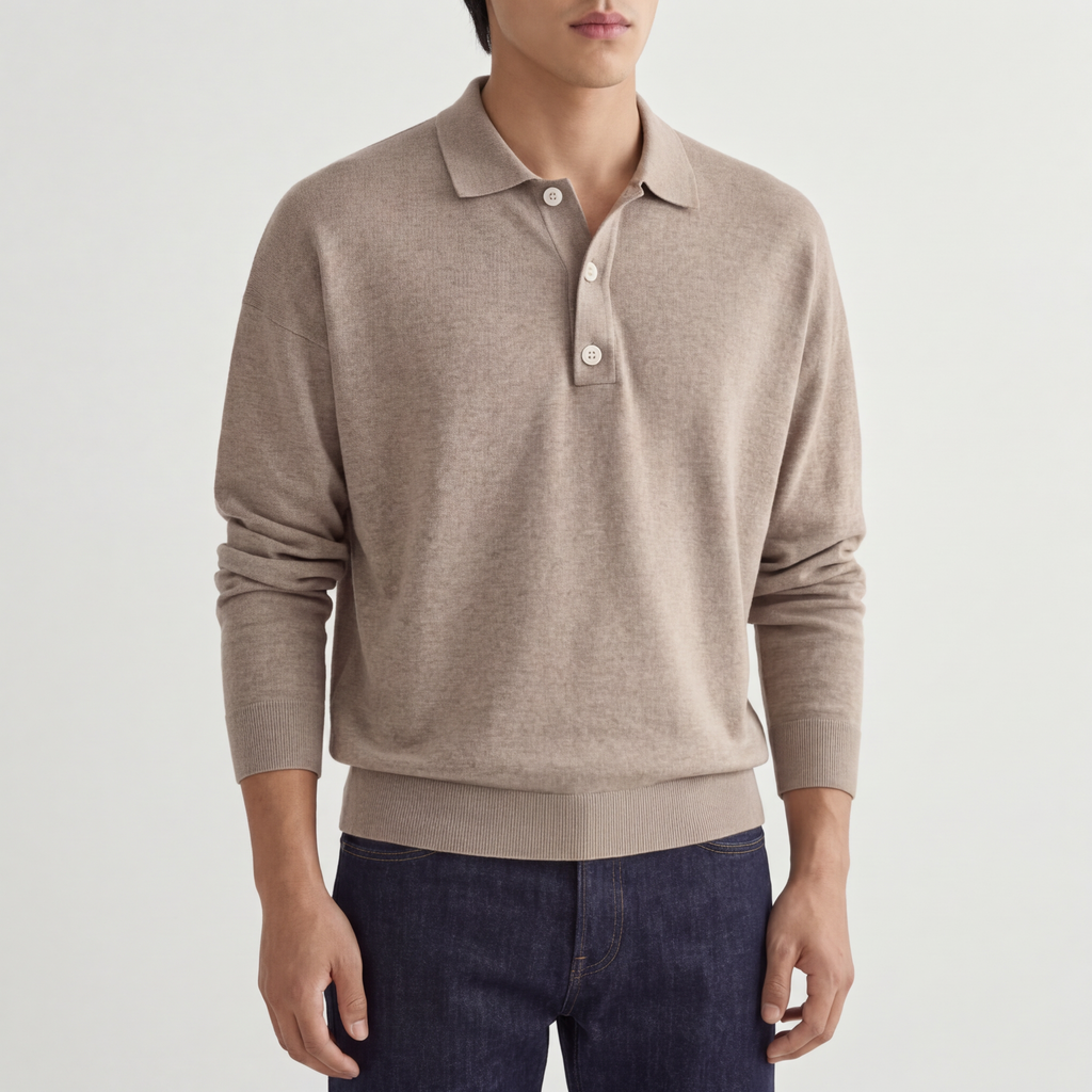Men's Oversized Polo Sweater