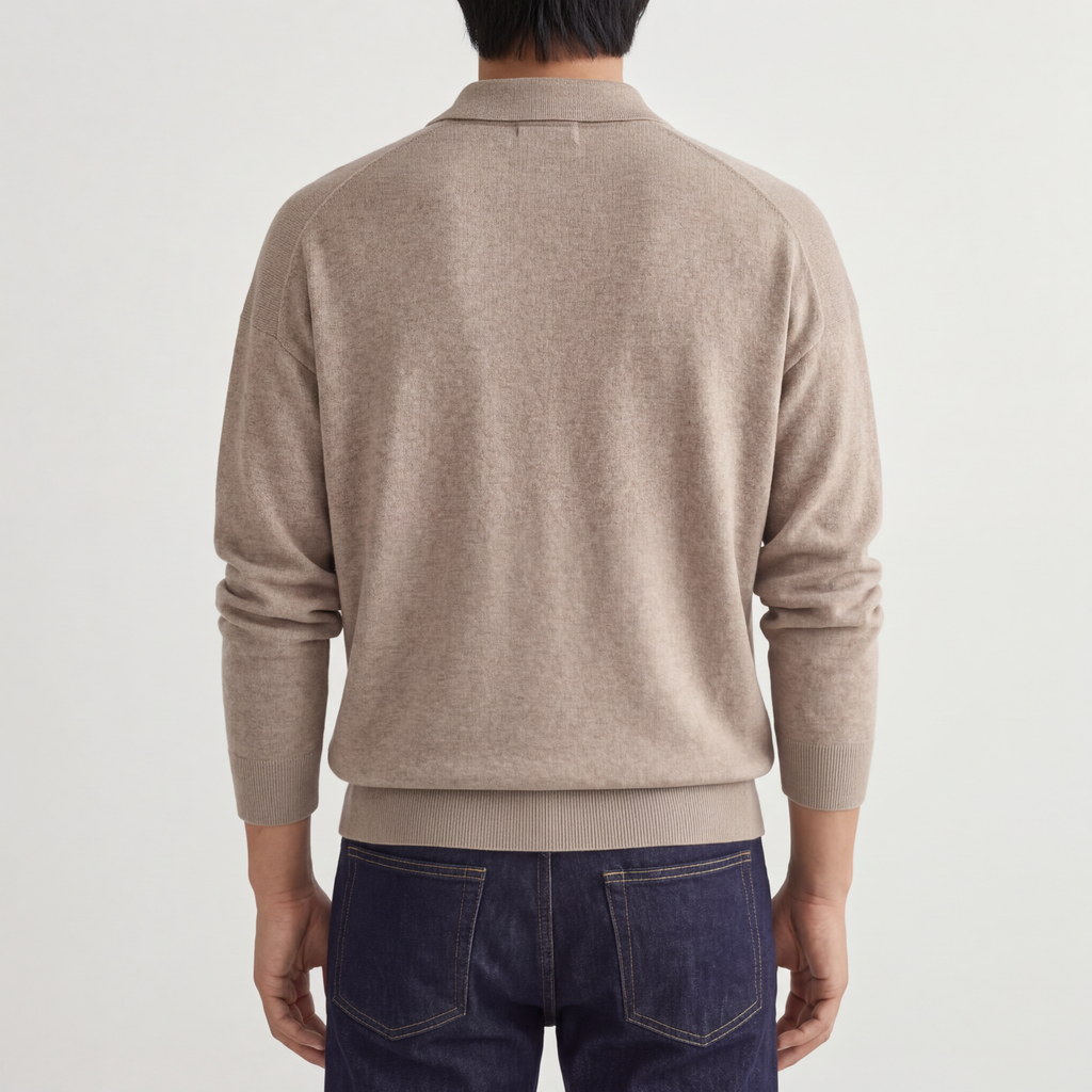 Men's Oversized Polo Sweater
