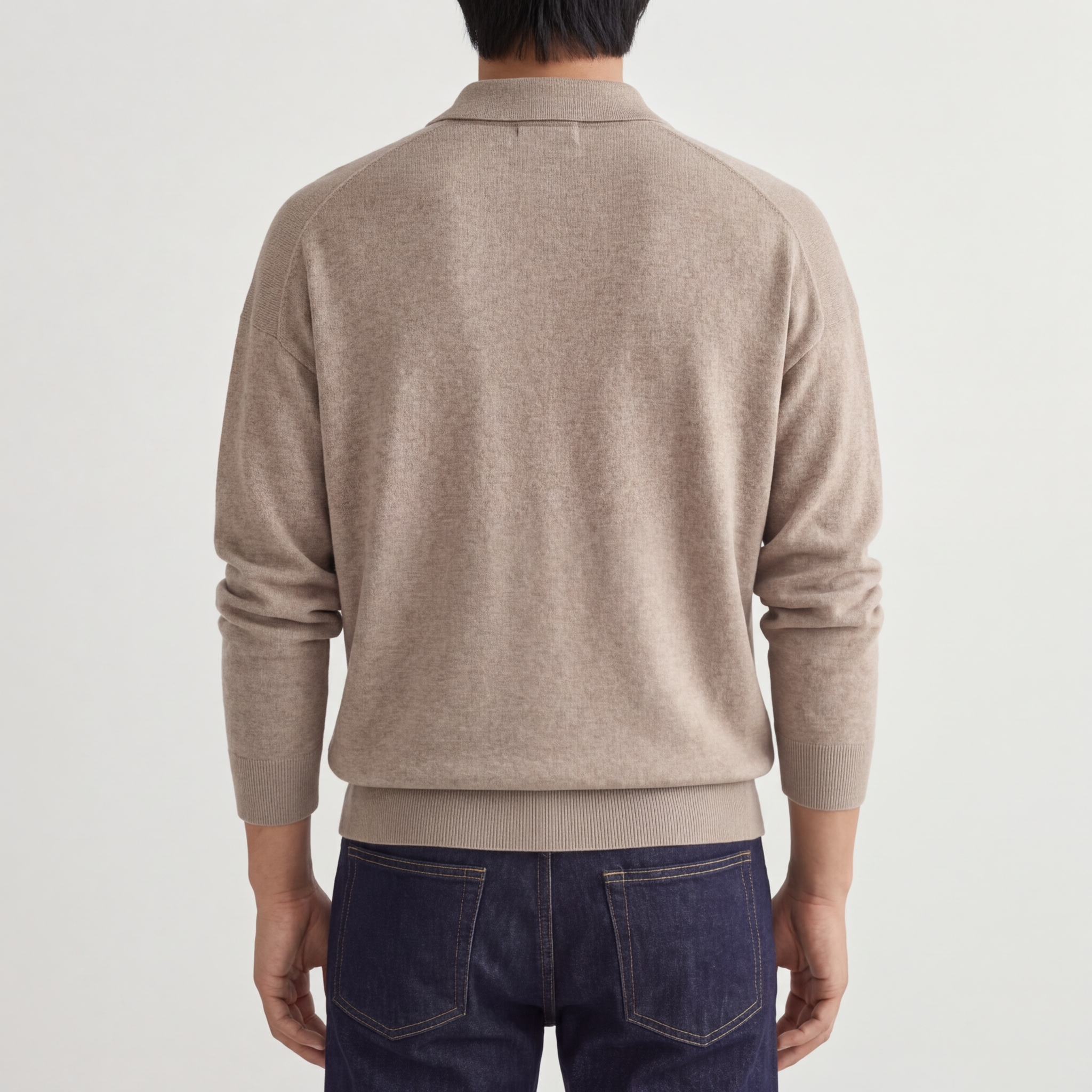 Men's Oversized Polo Sweater