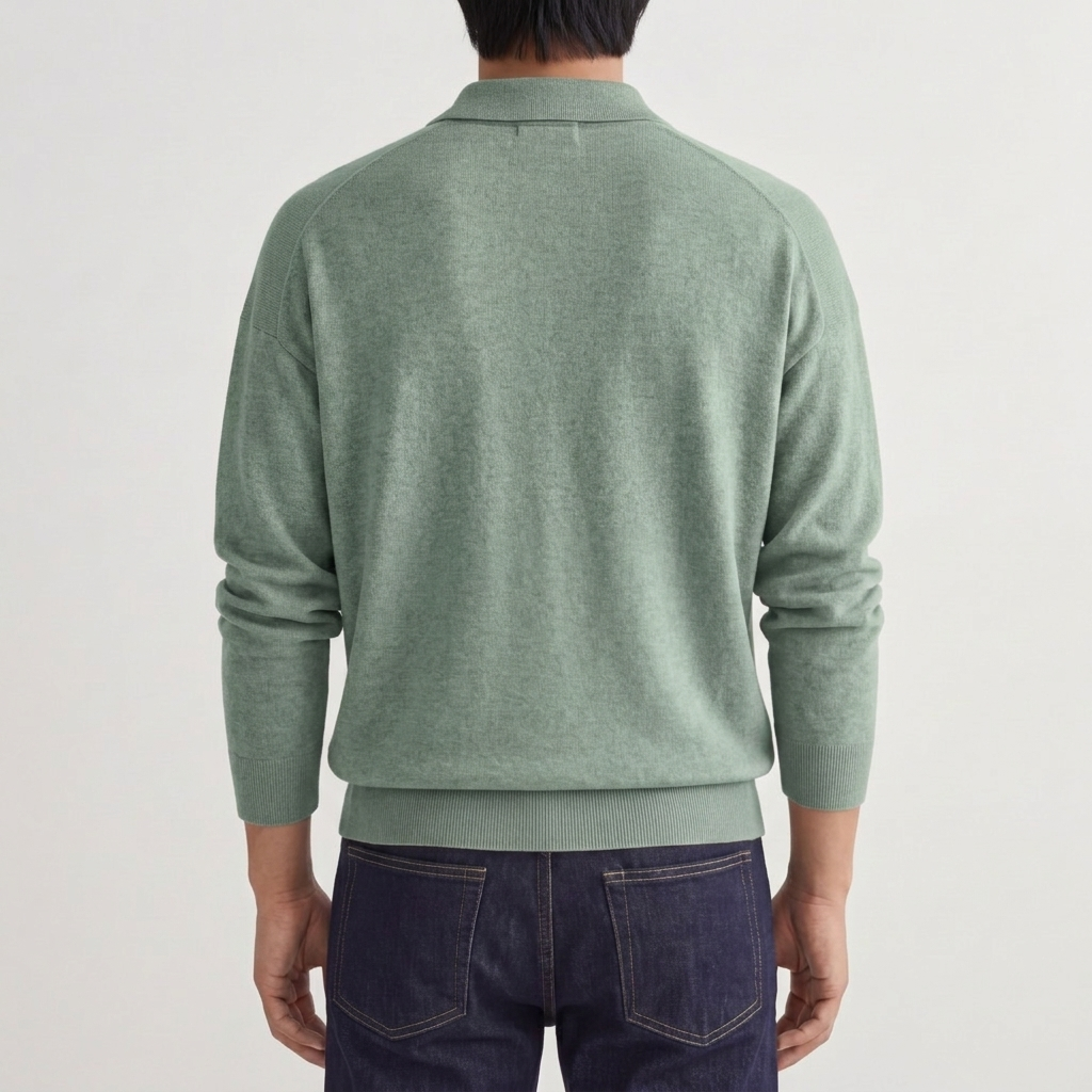 Men's Oversized Polo Sweater