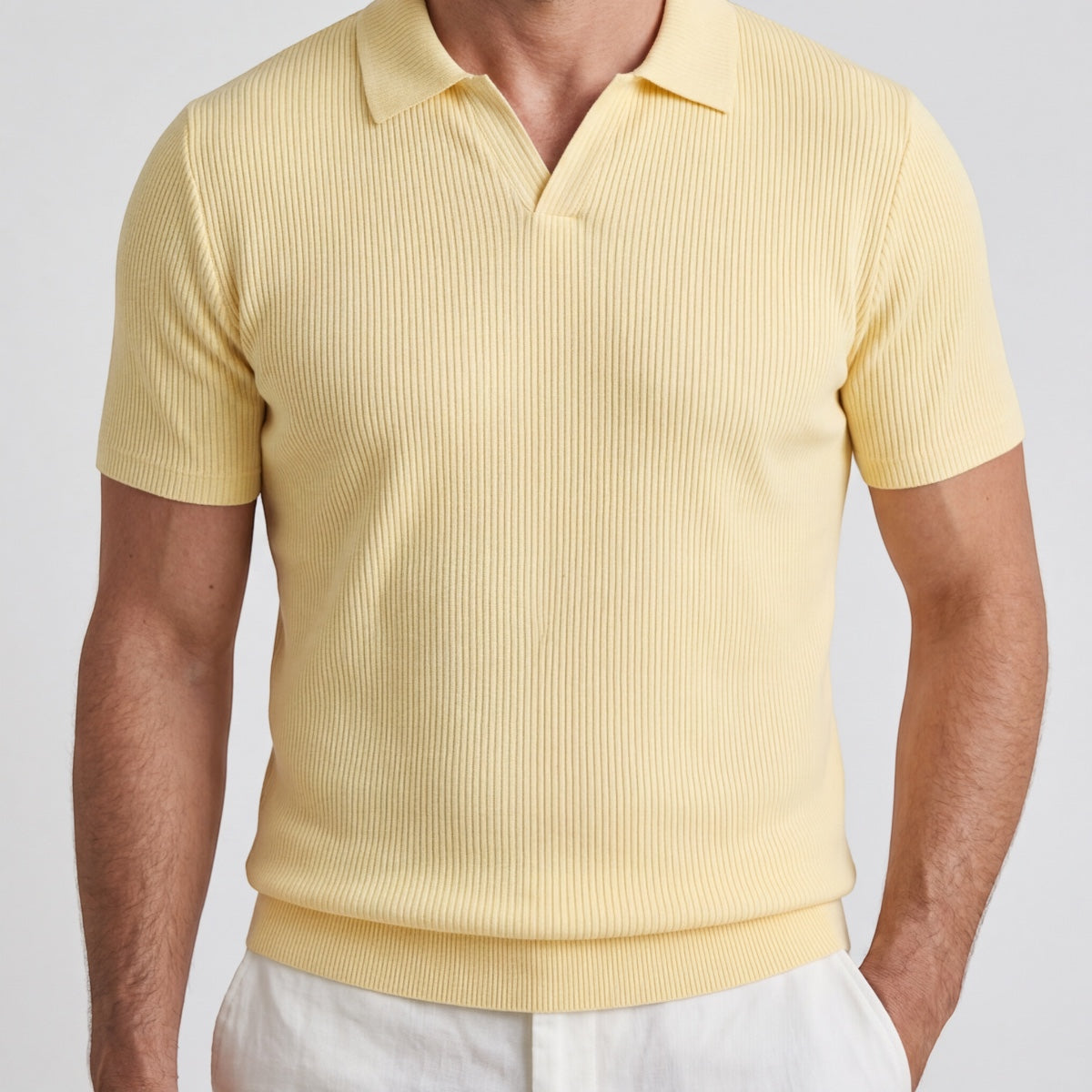 Men's Slim Fit Johnny Collar Polo