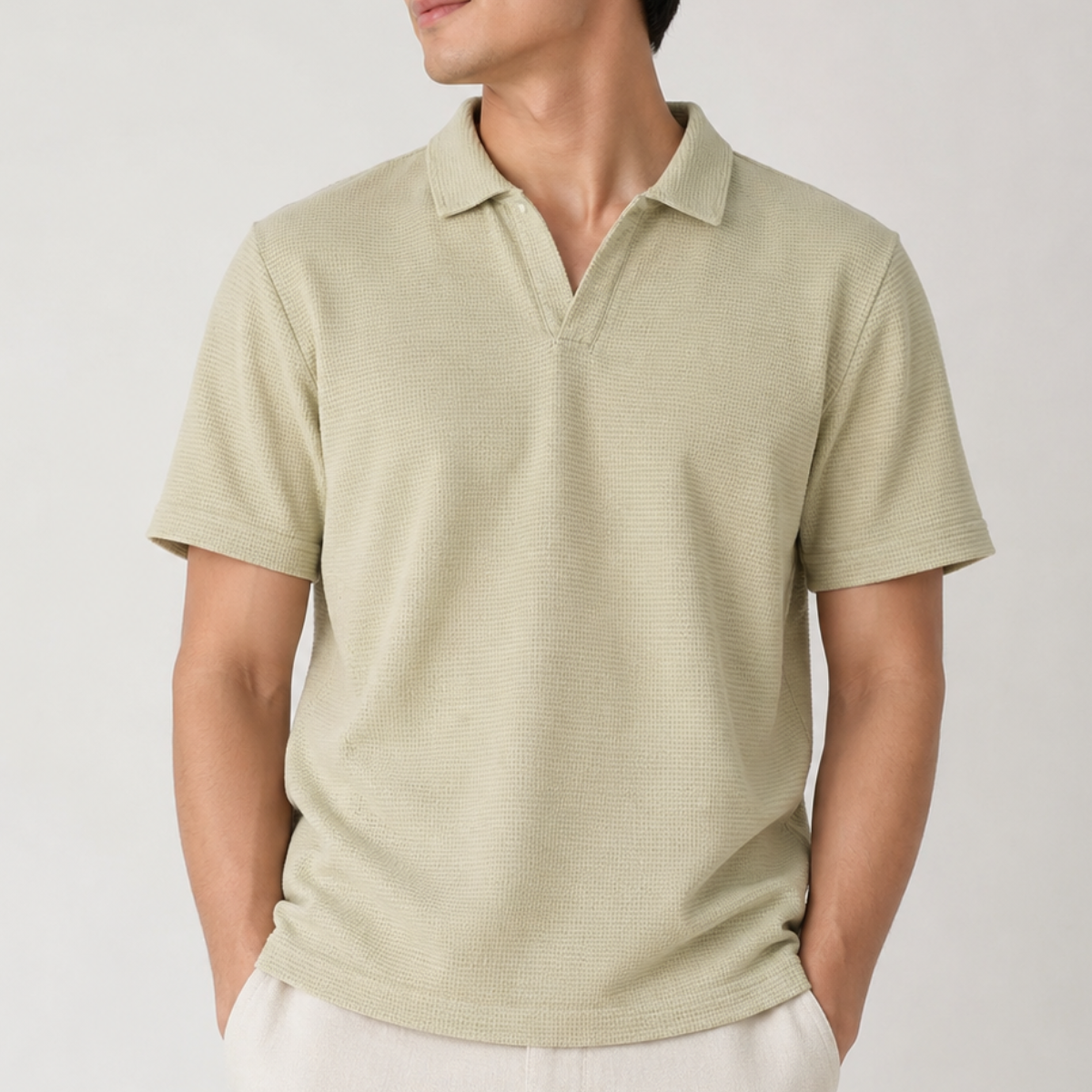 Men's Slim Fit Johnny Collar Polo
