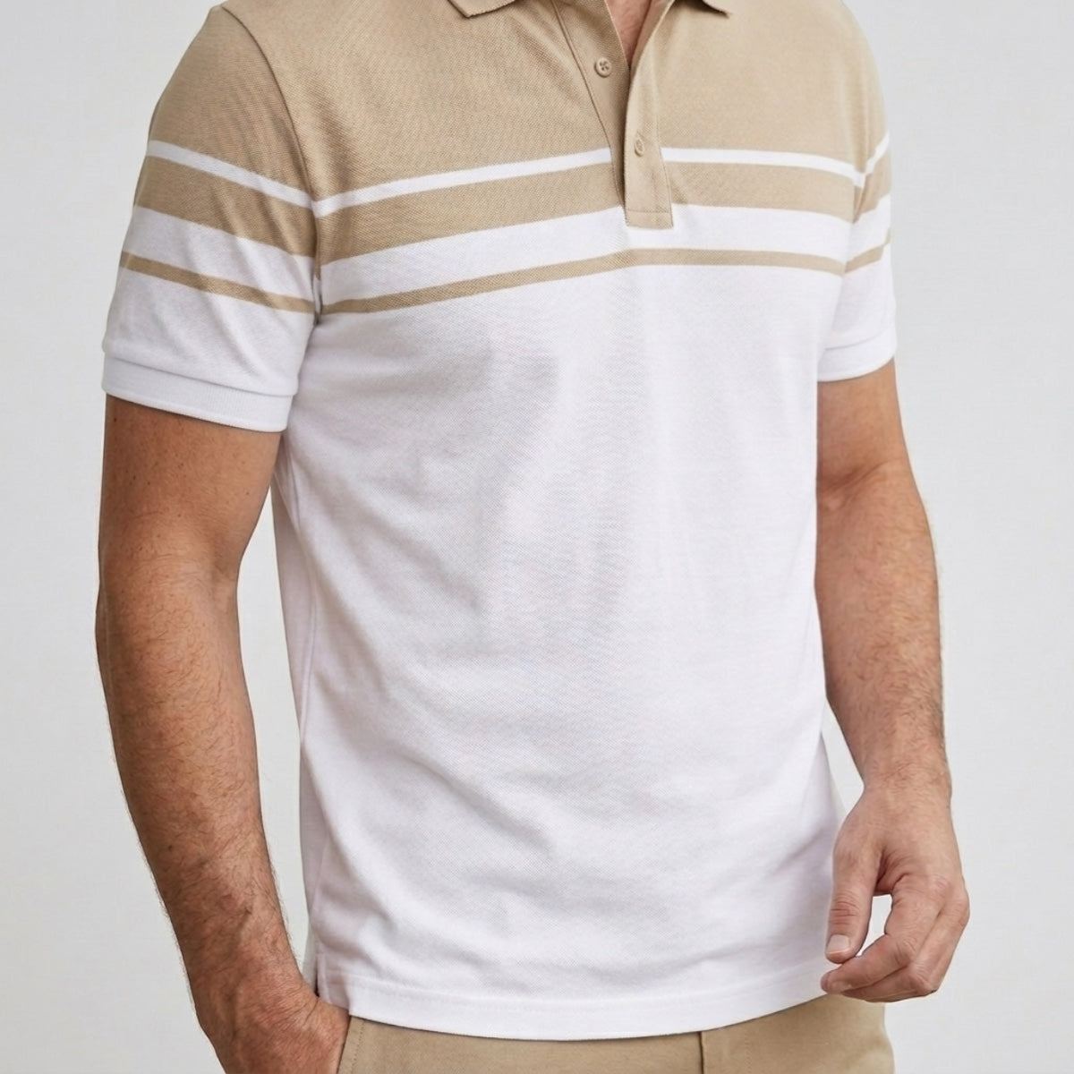 Men's Striped Classic Polo