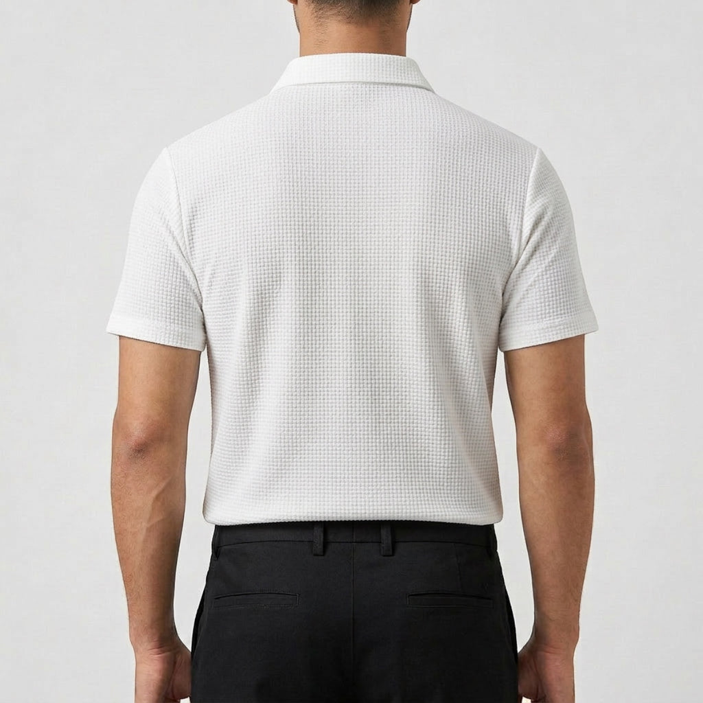 Men's Textured Polo Shirt