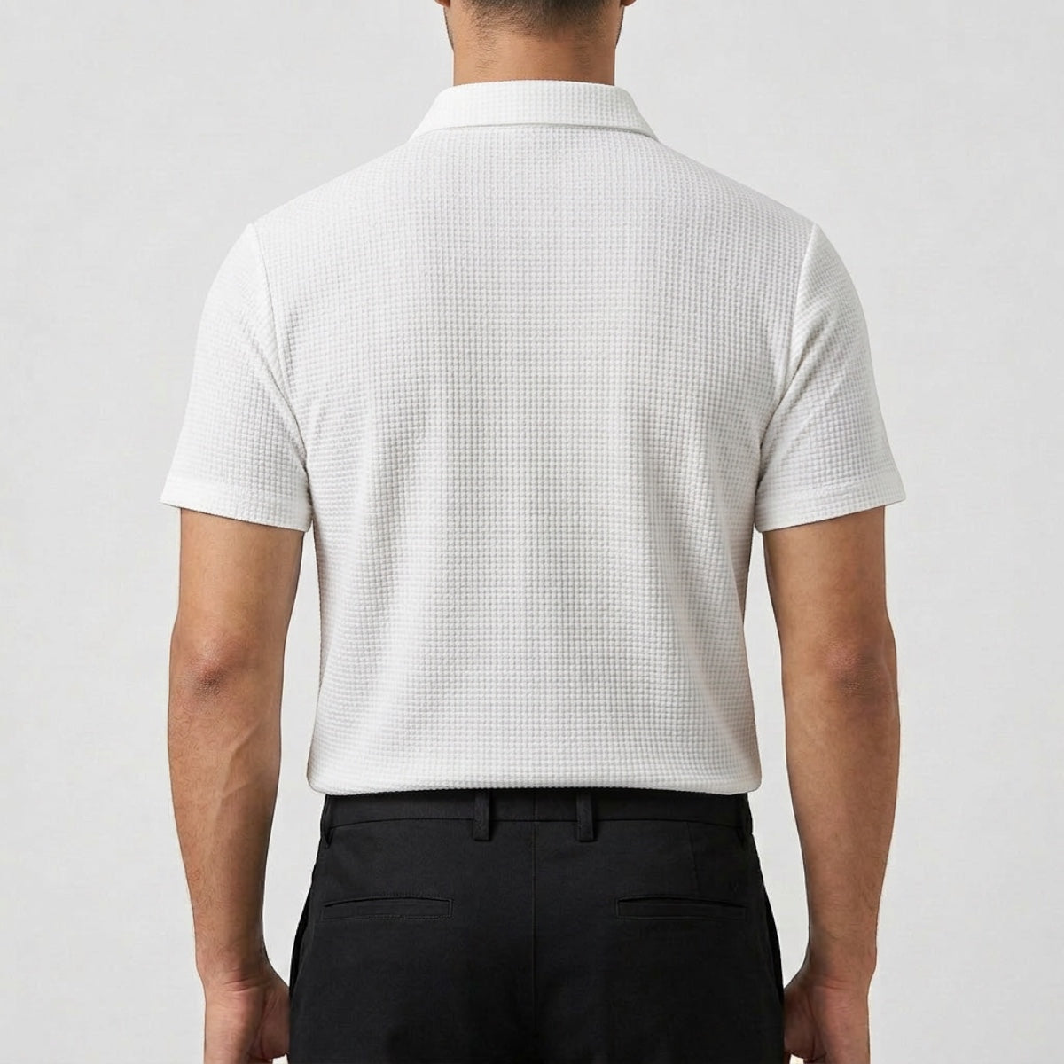 Men's Textured Polo Shirt