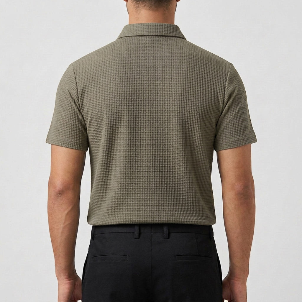 Men's Textured Polo Shirt