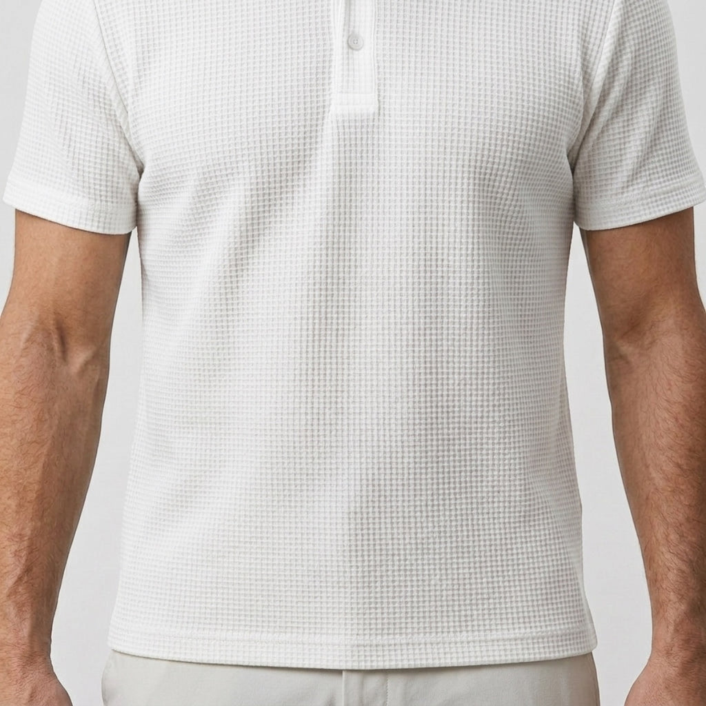 Men's Textured Polo Shirt