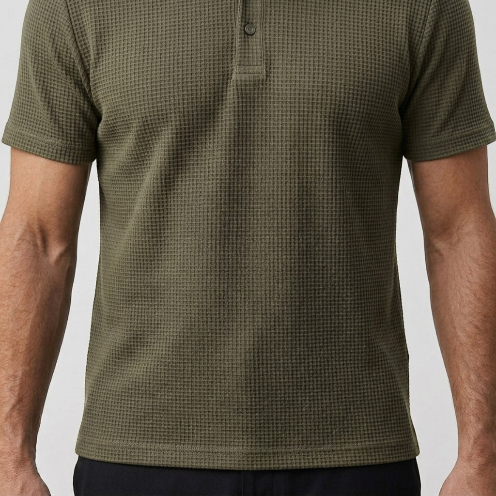 Men's Textured Polo Shirt