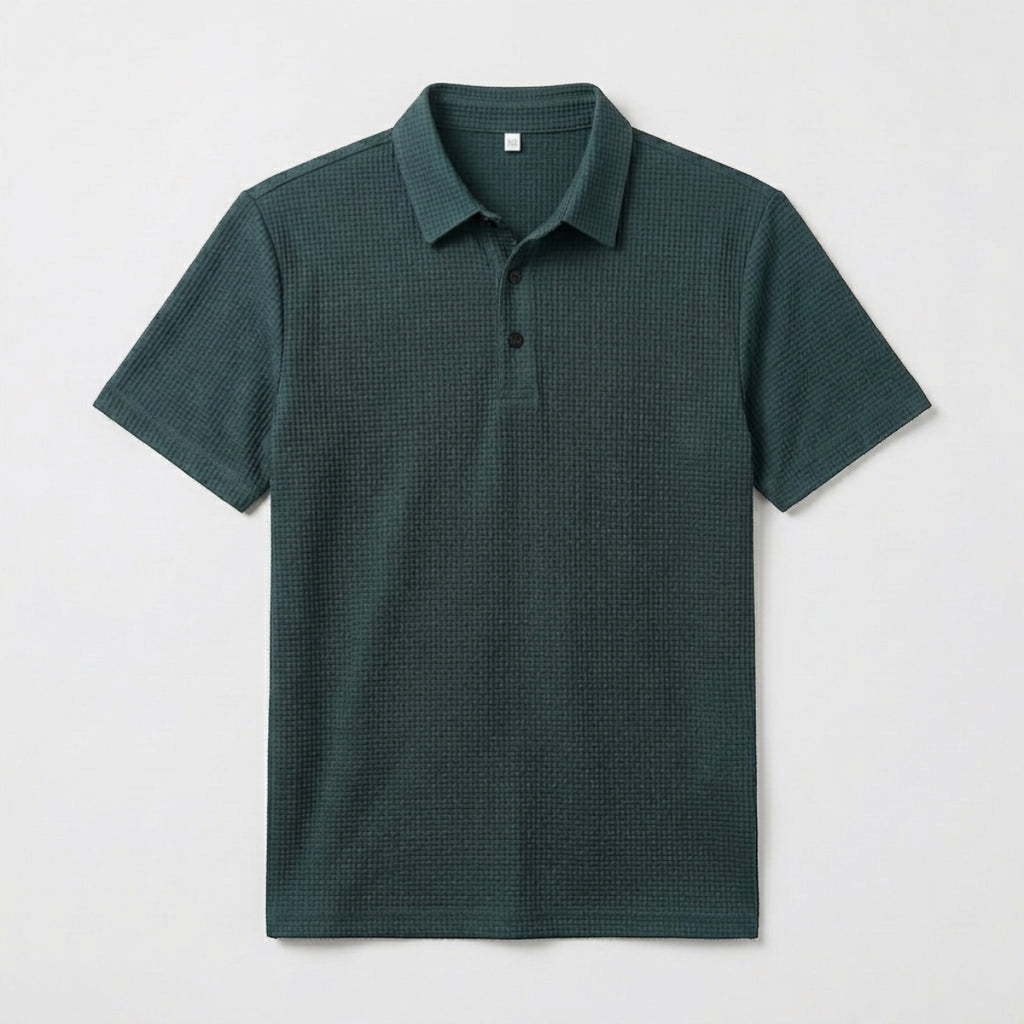 Men's Textured Polo Shirt