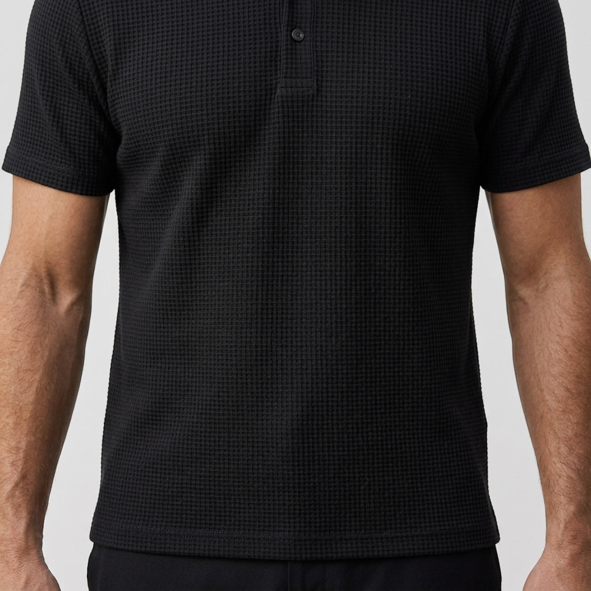 Men's Textured Polo Shirt