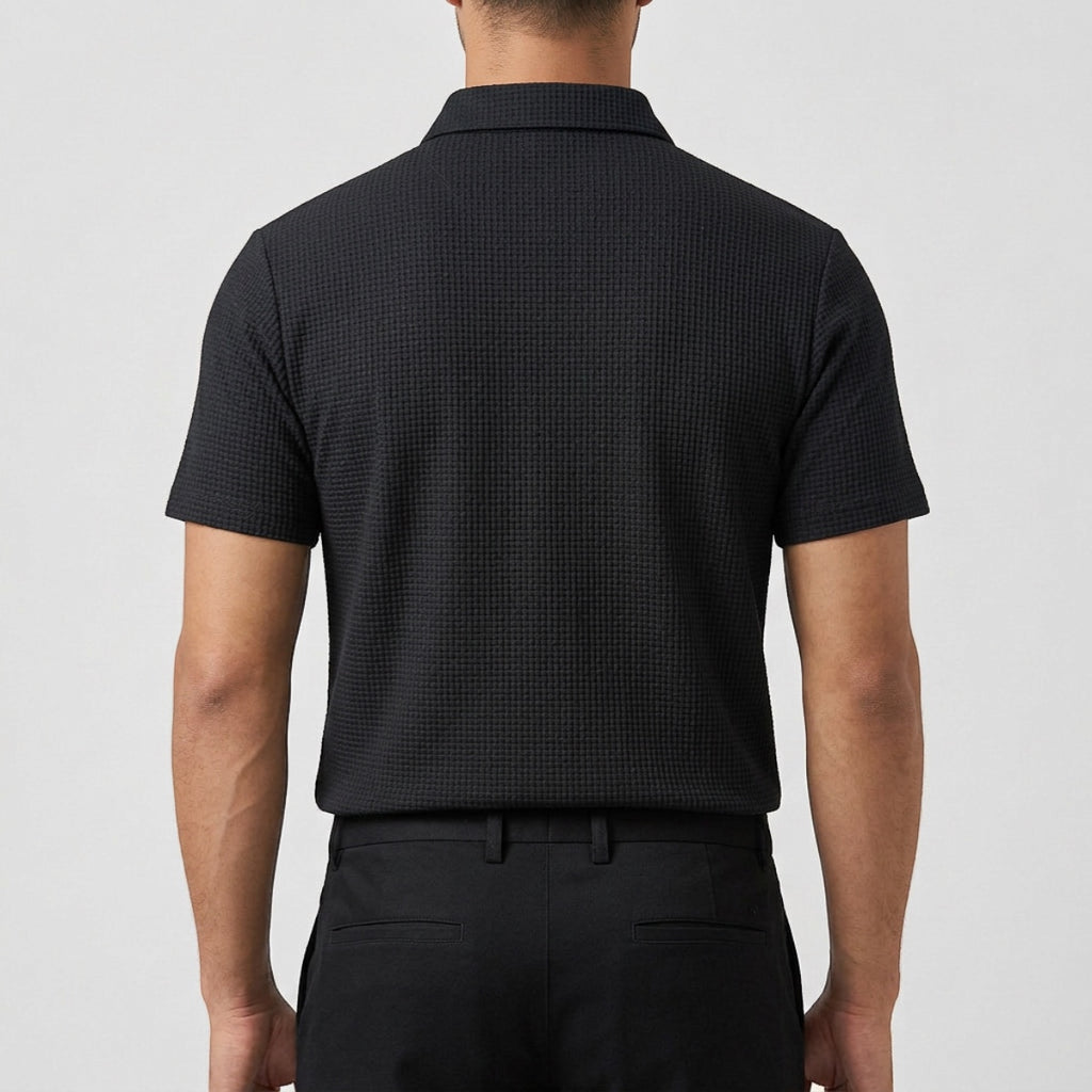 Men's Textured Polo Shirt