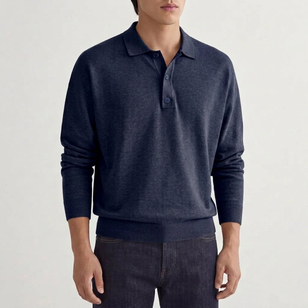 Men's Oversized Polo Sweater