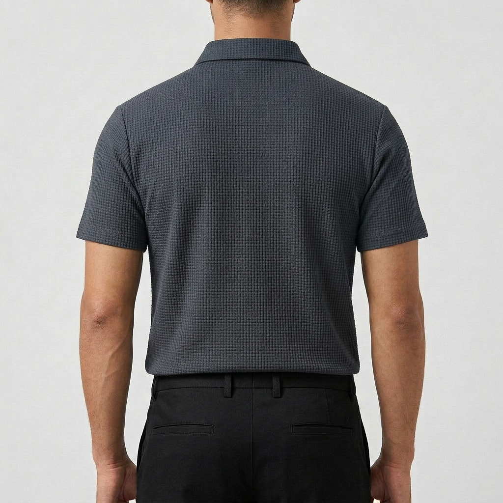 Men's Textured Polo Shirt