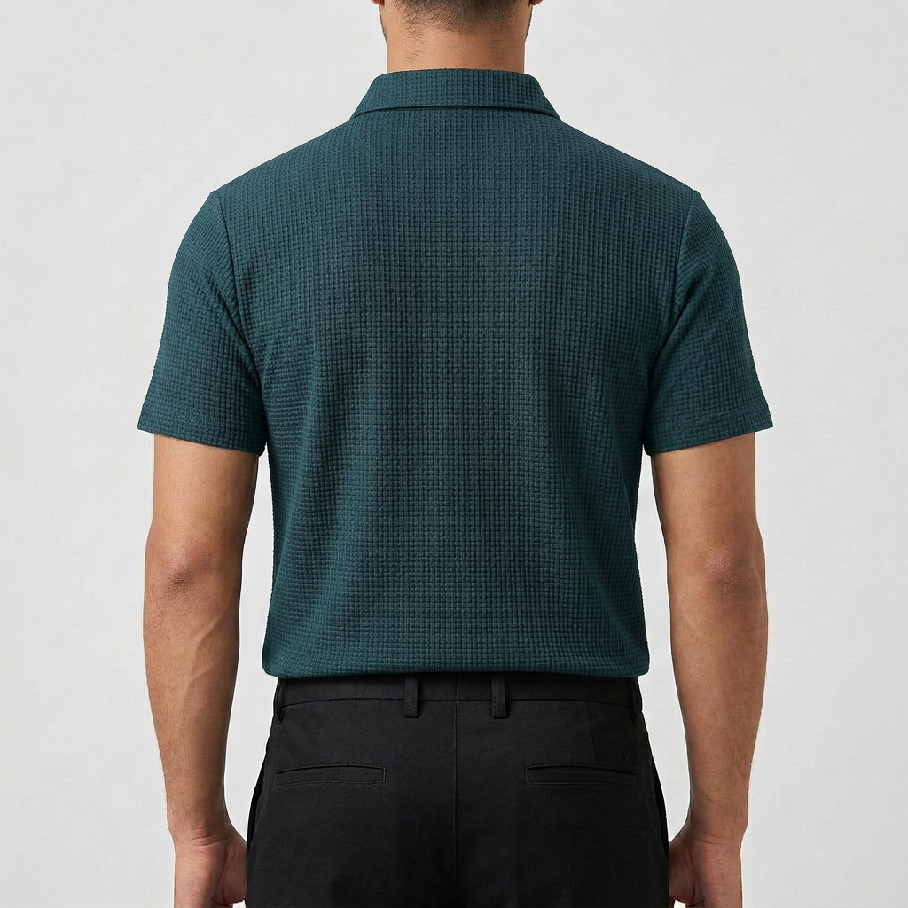 Men's Textured Polo Shirt