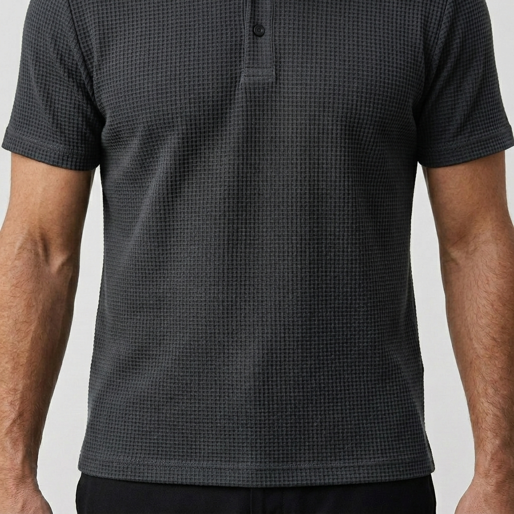 Men's Textured Polo Shirt