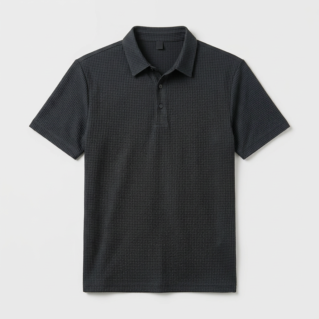 Men's Textured Polo Shirt