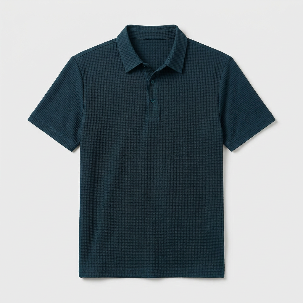 Men's Textured Polo Shirt