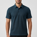 Men's Textured Polo Shirt