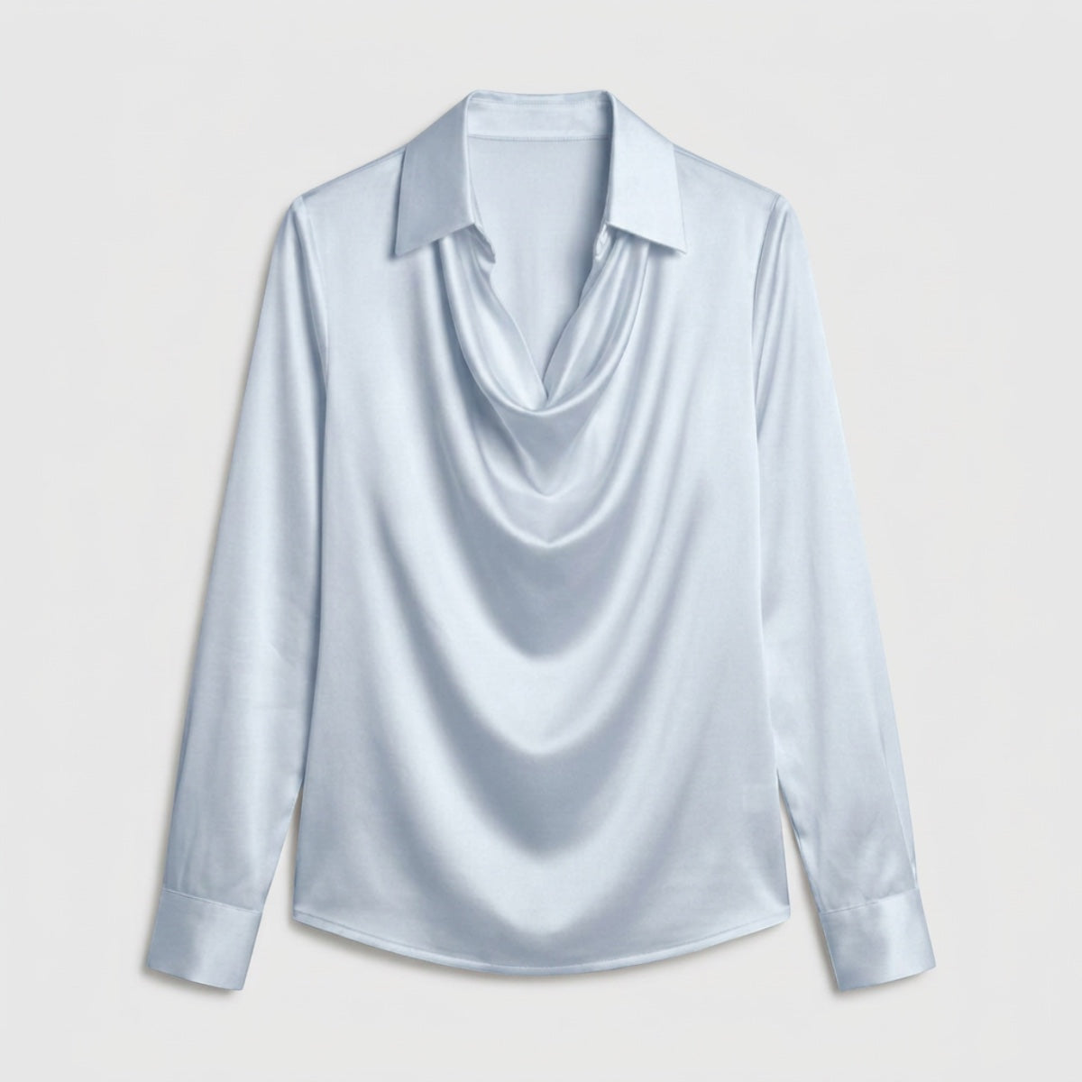 Women's Draped Neck Collared Blouse