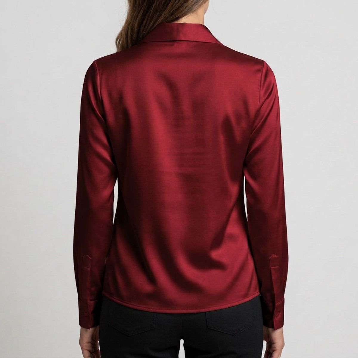 Women's Draped Neck Collared Blouse