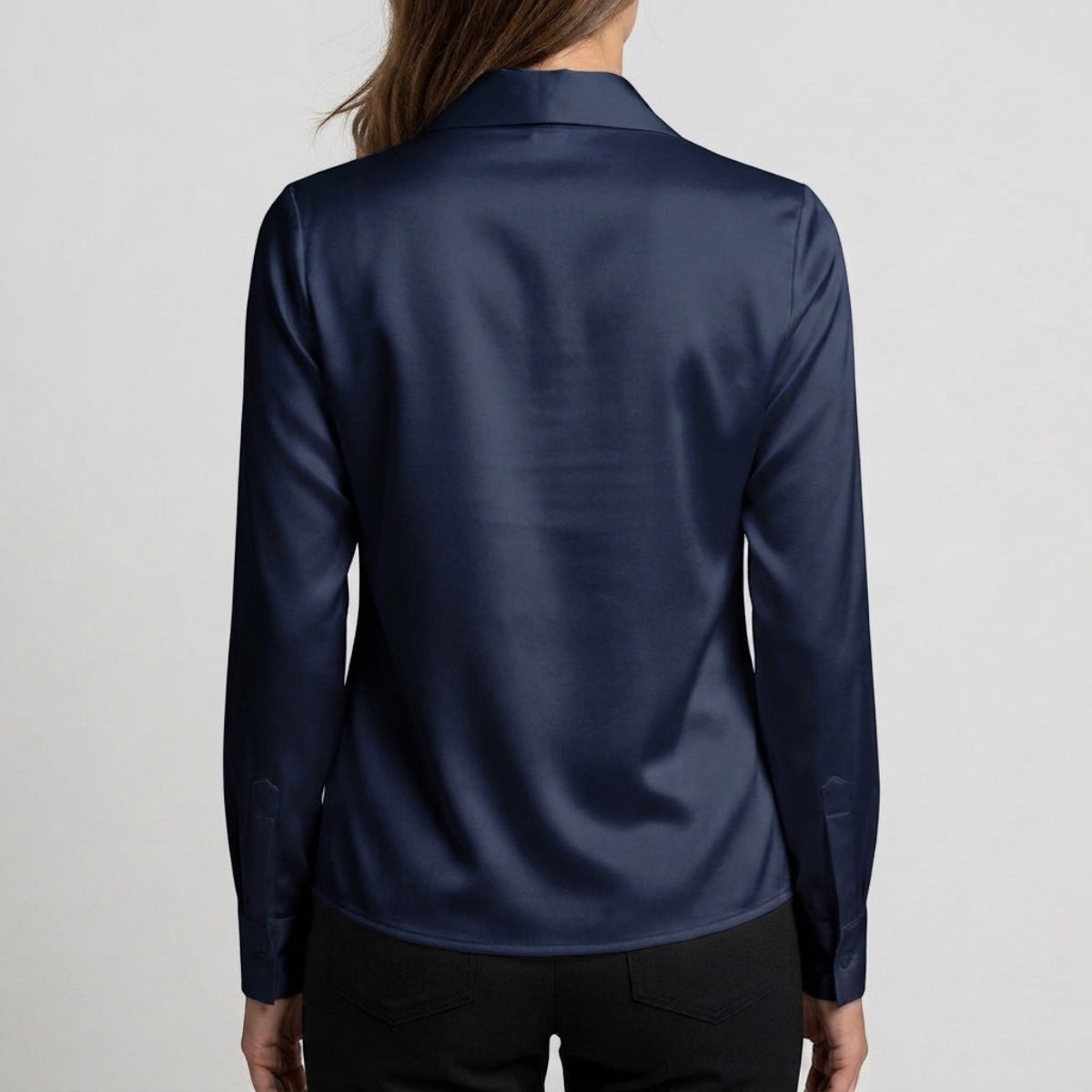Women's Draped Neck Collared Blouse
