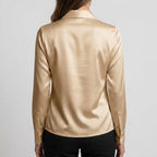 Women's Draped Neck Collared Blouse