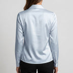 Women's Draped Neck Collared Blouse
