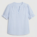 Women's Puff Sleeve Striped Blouse