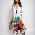 Women's Relaxed Boho Maxi Dress in White