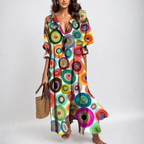 Women's Relaxed Boho Maxi Dress in Multicolor 2